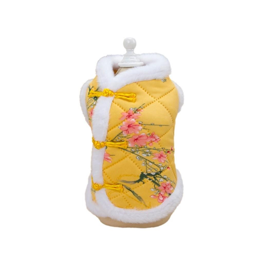 New Warm Pet Dog Tang Suit Small Dogs Winter Jacket Dog Costume Outfits Chinese Puppy Clothes Winter Season