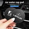 2Pcs Car Interior Leather Coaster Anti-noise Water Cup Pad For F SPORT IS250 IS200 CT200h GS300 LS430 RX450h LX570 IS300