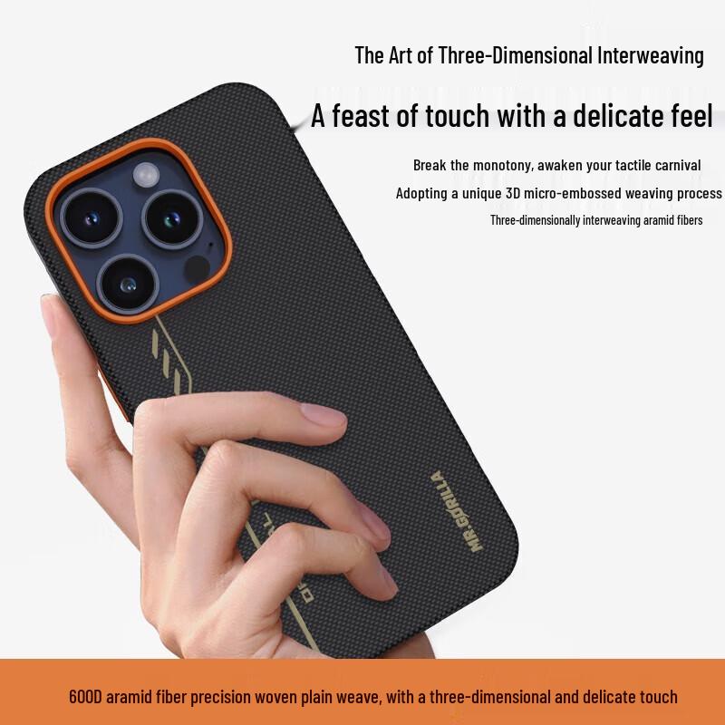 Mr. Blue Gorilla Aramid Fiber Case for iPhone 15 Pro