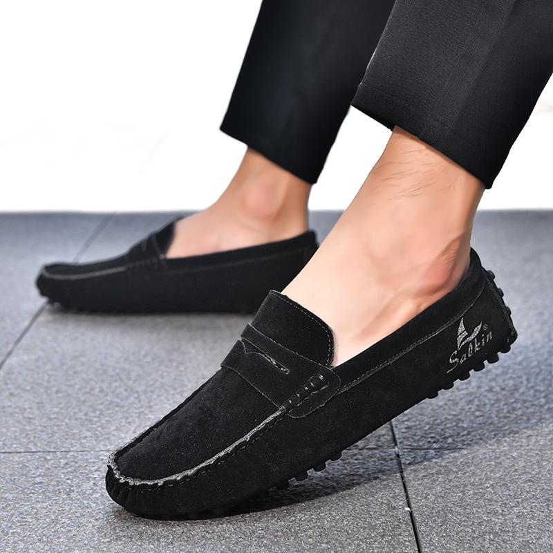 Fashion Leather Handmade Mens Loafers Moccasins Slip on Men's Flats Male Walking Shoes Summer Men Casual Shoes  Fashion Men Dress Shoes