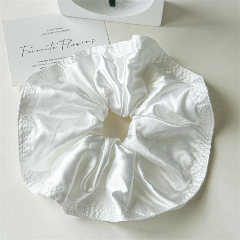 Large Size 18cm Solid Color Satin Scrunchies For Girls Candy Colors Hair Rings for Bun Hairstyle Ties Hair Accessories for Women