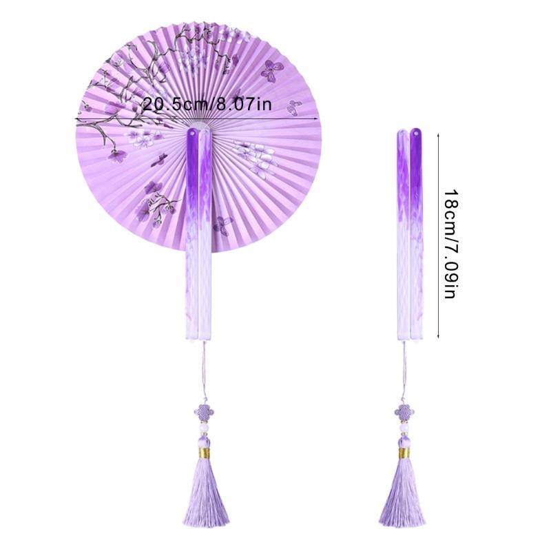 Round Magnetic Folding Hand Fan Compactly Coolings Fans For Outdoor Game Christmas Decorations Festival Performances
