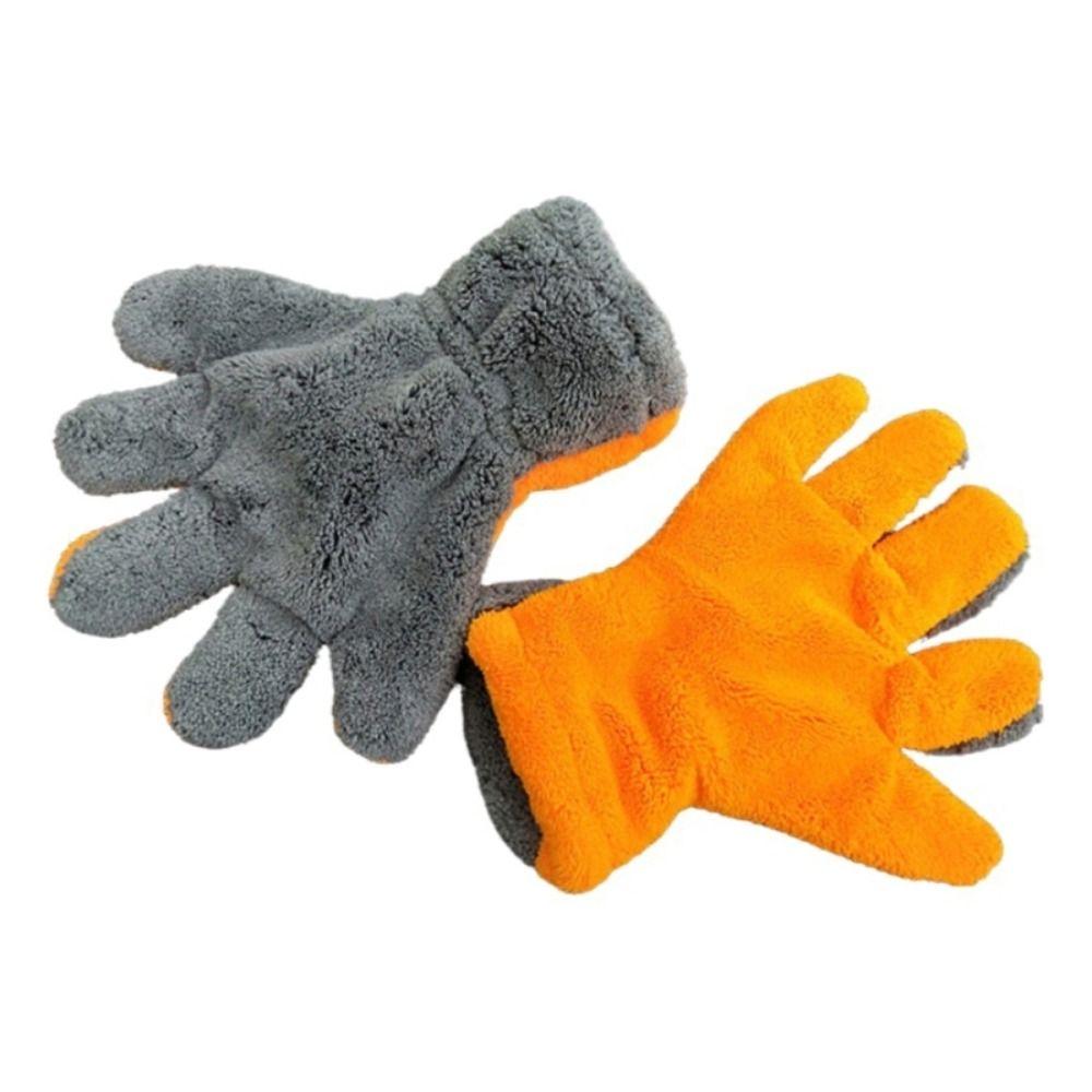 2Pcs Nonscratch Car Wash Mitts Wear-resistant Vehicle Cleaning Gloves  Detailing Washing