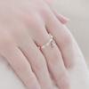 BONBEAU Mini Smile Water Pearl Beads Ring Mini Silver Flower Smile Banding Freshwater Pearl Bead Ring