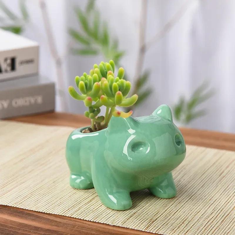 Cute Frog Succulent Planter Cartoon Animal Creative Flower Pot for Indoor Outdoor Decor