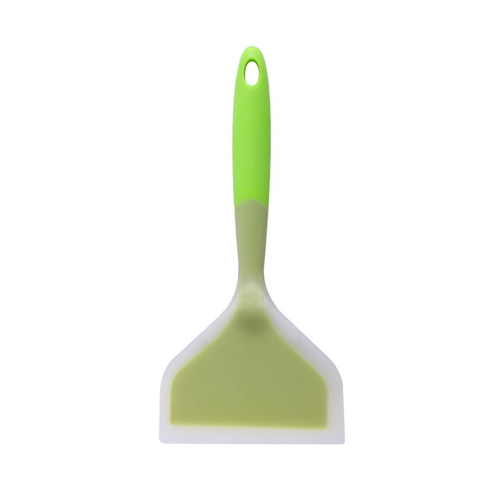 Kitchen Silicone Jade Spatula Non-Stick Pan Small Flat Spatula Portable Outdoor Wide Surface Silicone Spatula Kitchen