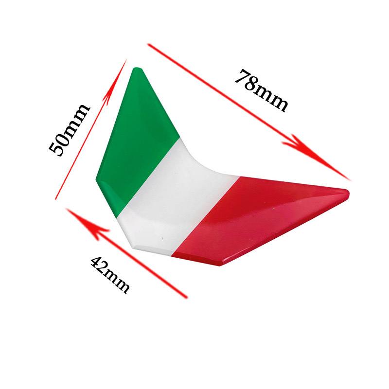 3D Refletive Italy Flag Car Emblem Badge Sticker Motorcycle Decals Fit for Aprilia RS4/RSV4/RS/APR150/SR,Tuono V4,Ducati Waterproof Epoxy Resin Decal