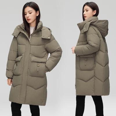 Winter Down Padded Clothes Women's New Loose Thickened Padded Jackets Medium and Long Knee Padded Jackets