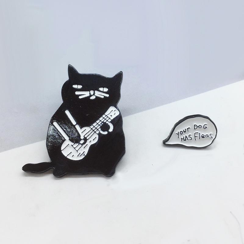 Adorable Panda & Mischievous Cat Brooch: Cute, Creative, Trendy Accessory