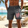 Men's Casual Printed Athletic Shorts with Elastic Waistband and Drawstring for Outdoor Sports and Leisure Wear Suitable for Daily Use