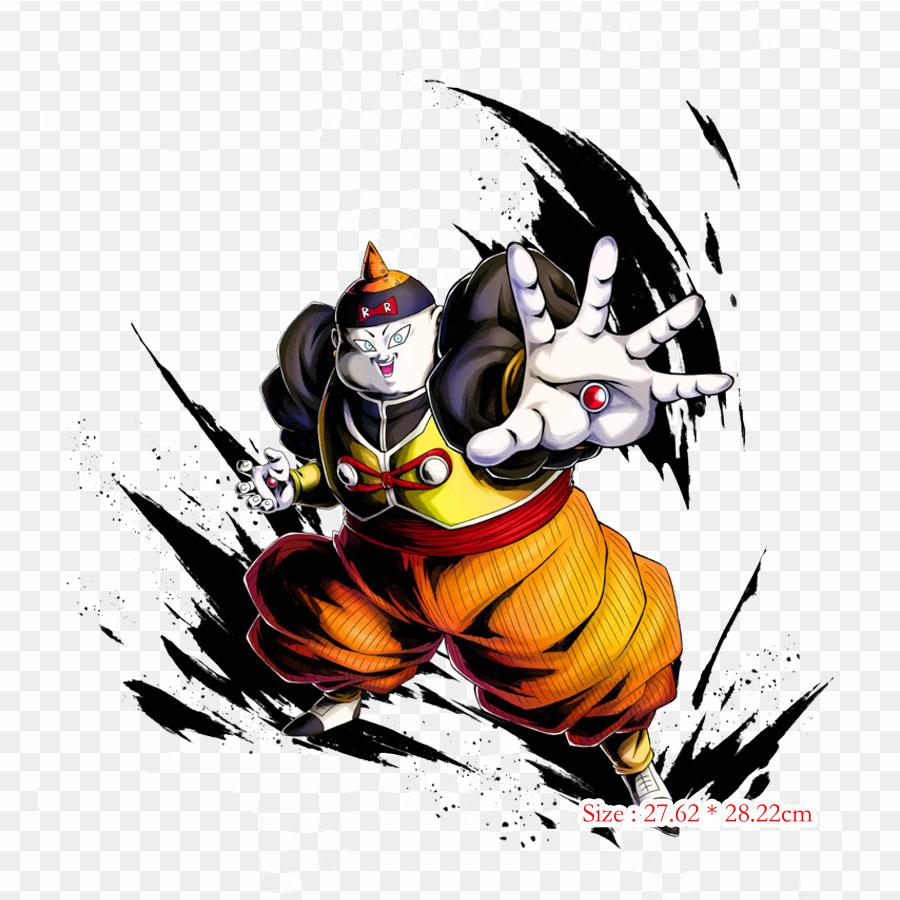 Nášivky na oblečení tašku nažehlovací termonálepky kreslený vzor Android 18 Frieza pratelné tepelný přenos