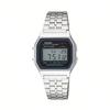 YOUTH Serie-Metall kleiner Würfel Geschenkbox Modell Student kostengünstig Retro Klassisch Kleiner Würfel A159WA-N1DF Quarz Stahlarmband gleicher Stil A159WA-N1DF