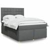 VidaXL Bed Slat Base with Mattress Dark Grey 160x200cm Fabric, Bed, Platform Bed, Panel Bed, Furniture of 3291332