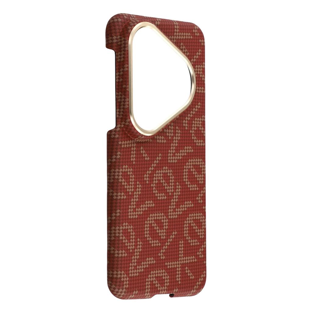 X-LEVEL For Huawei Pura 80 Case Compatible with MagSafe PC+Metal Phone Back Cover Carbon Fiber Texure
