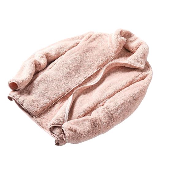 Women's Fuzzy Fleece Jacket Long Sleeve Zip Up Sherpa Coat Soft Stand Collar Fall Outerwear with Pockets