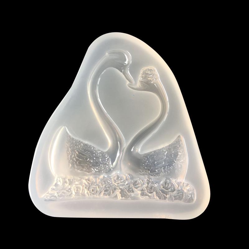 Mirror Swan Shape Epoxy UV Silicone Mould Jewelry Mobile Shell Decoration Accessories Mould