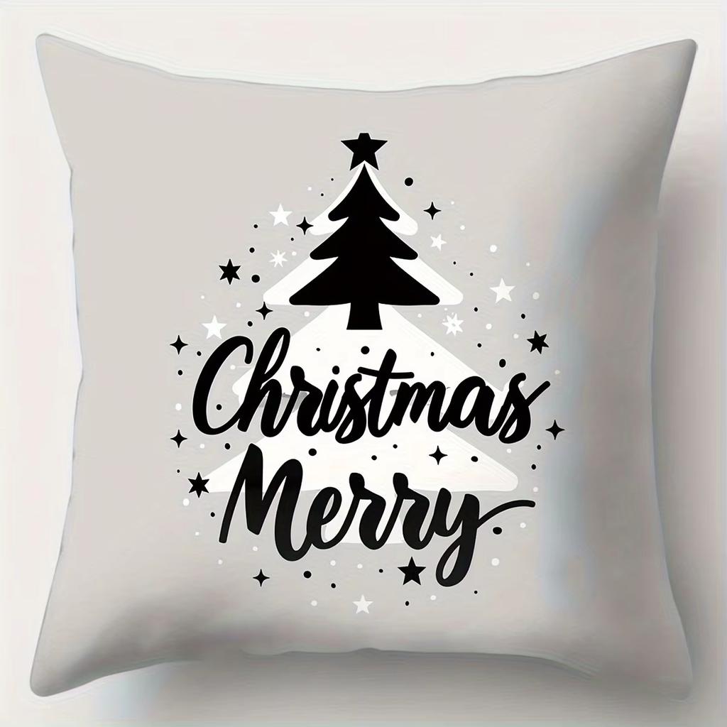Christmas Pillowcases | Hello Winter Snowflake/JOY/Pine Trees/Merry, Room & Home Holiday Decor