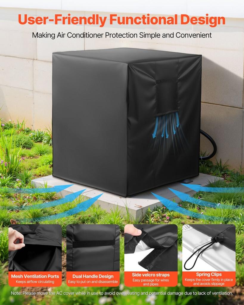 660x660x812 mm Air Conditioner Cover Three Layer Waterproof for Outdoor