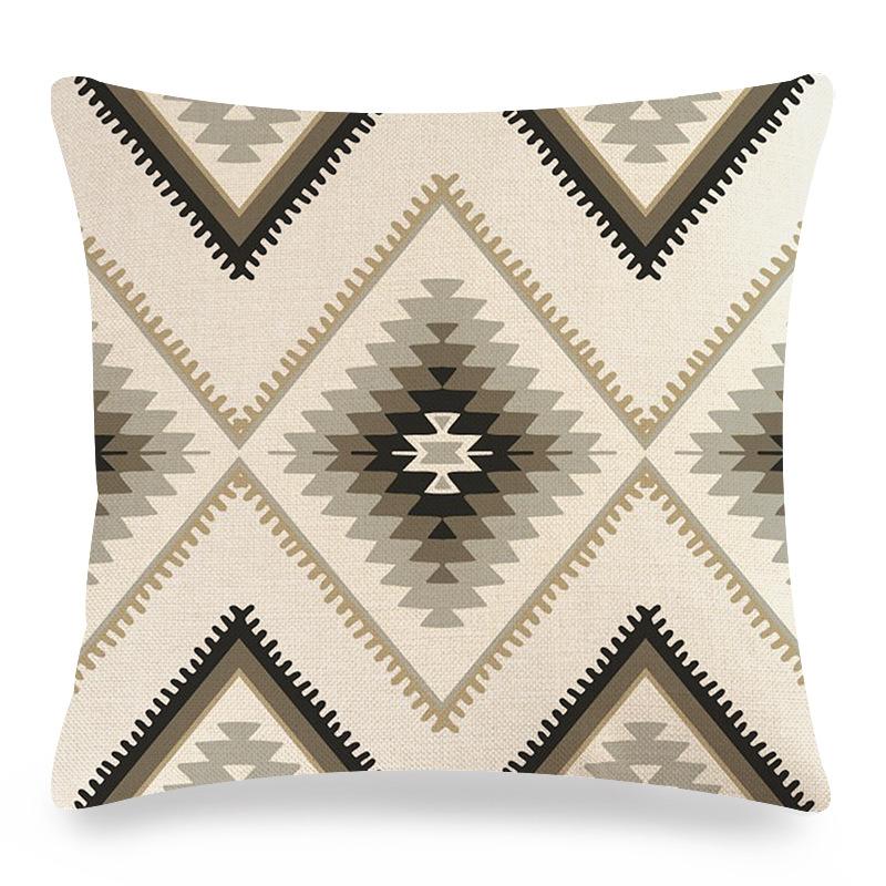 Smooth Geometric Abstraction Digital Printing Short Plush Pillow Covers For Car Sofa Office Cushion Cover Home Goods 60X60Cm