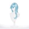 Frauen Anime Perücke Genshin Impact Eula Cosplay Perücke Spiel Genshin Impact Cosplay Blau Gemischt Weiß Kurze Perücke Synthetische Haar Hitzebeständig