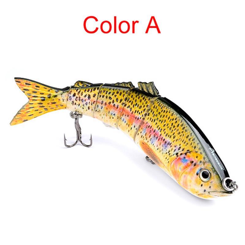 Appât dur biomimétique en plastique pour leurre de poisson, appât artificiel idéal pour la perche d'eau douce, Omnibus, 6 couleurs, multi-nœuds, 26cm, 177g