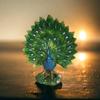 Dancing Peacock Showpieces for Home Decor Items for Home Decor Items (13.5cm * 12.5cm) Showpiece for Living Room