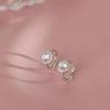 Elegant Light Luxury 925 Sterling Silver Zirconia Clip-on Hoops for Women - New Pure Silver Ear Jewelry