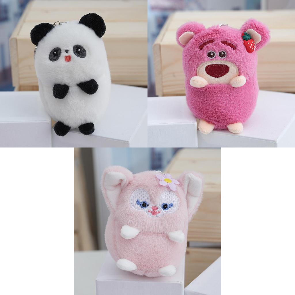 Uroczy Uroczy Pluszowy Króliczek Breloczek Miękki Pluszowy Zwierzątko Zawieszka do Torebki Różowy