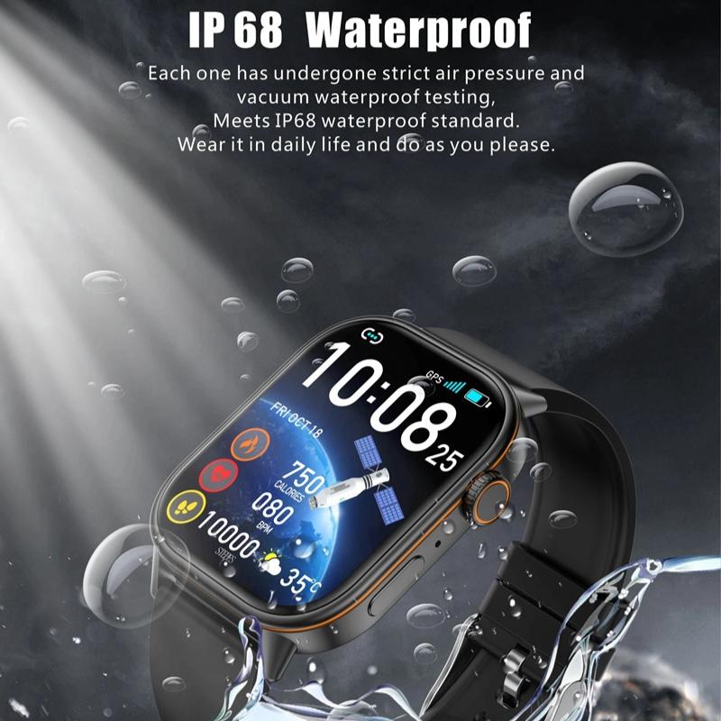 2025 New Uric Hot Sales Built In GPS Sports Smartwatch Men 2.01 Inch HD Screen Compass 5ATM Bluetooth Call Fitness Outdoor Adults