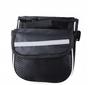 Two-compartment bicycle frame bag with reflector