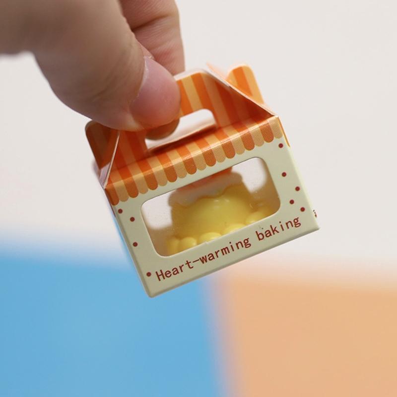 3Pcs 1:12 Dollhouse Miniature Dessert Box Cake Toast Packing Box Doll House Decor Toy(Only Box)