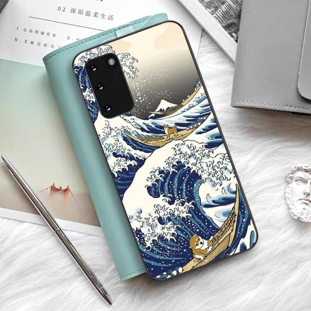 Japanese Wave Anime Dragon Phone Case For Samsung S 9 10 20 21 22 23 30 23 24 Plus Lite Ultra FE S10lite Fundas