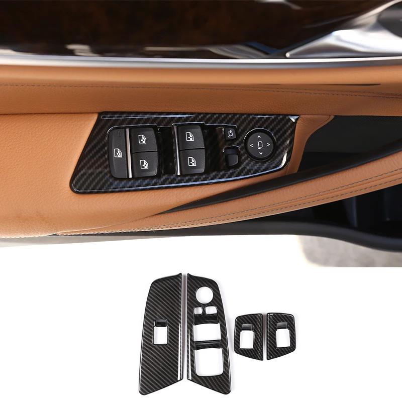 For BMW 5 Series G30 2018-,Steering Wheel,Dashboard,Console Gear Shifter,Panel Sticker,Car Interior Carbon Fiber Trim Cover