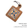 Acacia Wood Flower Tile Trivet: Wooden Anti-Scald Heat Insulation Pad for Dining Table and Ceramic Tableware.
