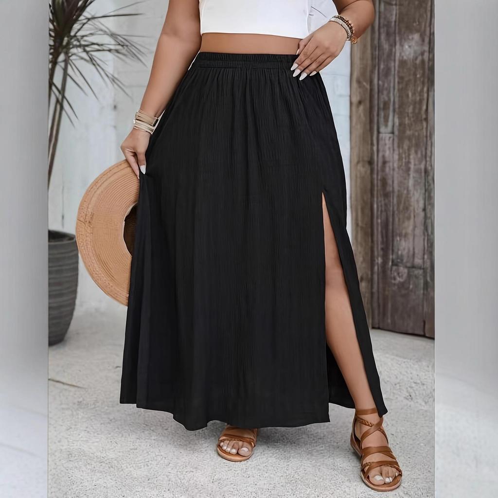 Jupe Casual Polyvalente Unie Élégante Style Européen et Américain pour Femme