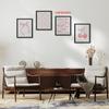 Hxlac Pink Bow Coquette Wall Art Prints Set of 4 Unframed - Pink Preppy Wall Decor, Coquette Preppy Aesthetic Bow Cherry Teen Girl Dorm Room Decor,