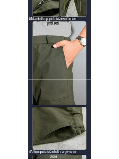 Men's Tear-Resistant Summer Work Overalls for Construction and Welding