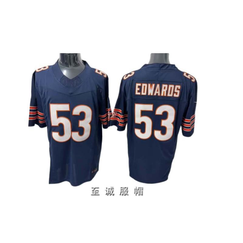 Chicago Bears Jersey de Fútbol Retro Vintage para Hombre Algodón Bordado Mezcla Ropa Deportiva para Aficionados