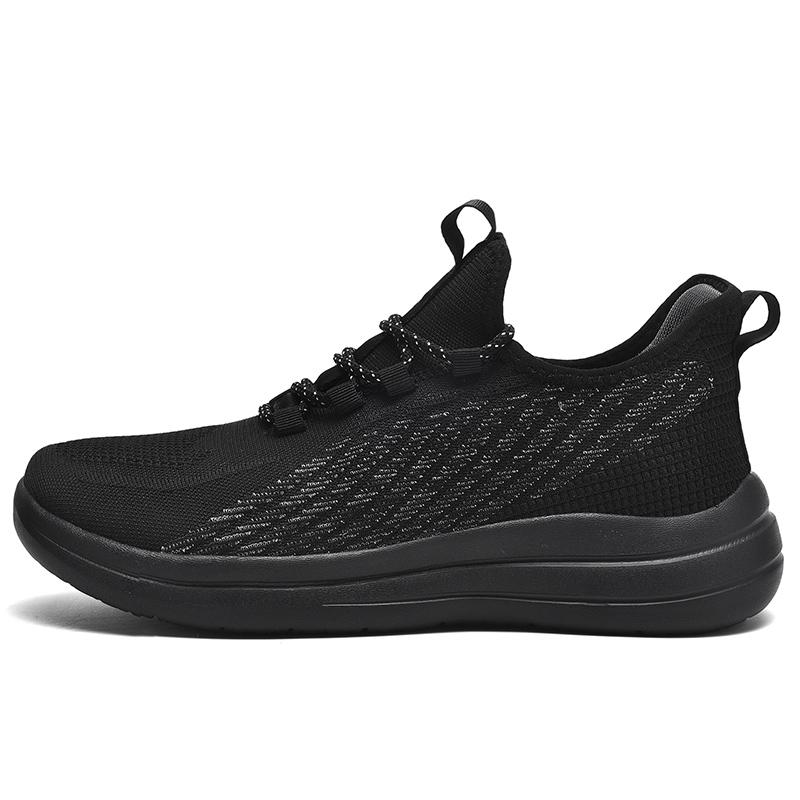 Black Chunky Sneakers Men Unisex Athletic Training Shoes Breathable Running Shoes Fashion Jogging Casual Shoes Slip On Walking