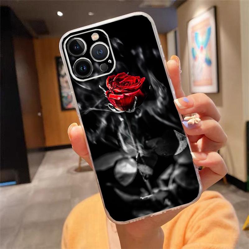 Phone Case For Iphone 17ProMax Air 16 15 14 13 Pro Max 15 16 Pro 15Plus Beautiful Flower Rose
