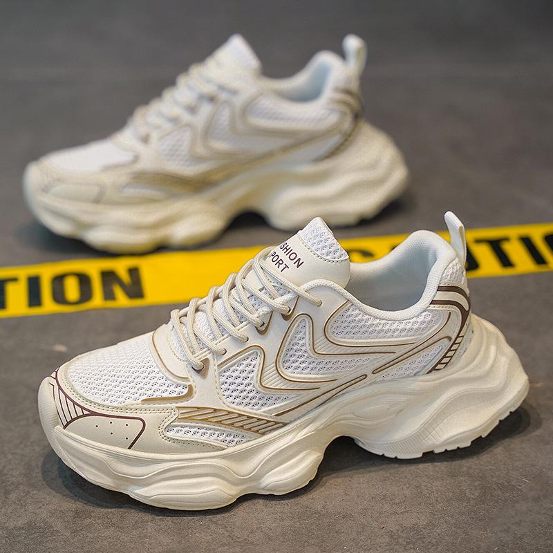 Large size running shoes men's summer new retro dad shoes breathable fashion shoes casual sports shoes men