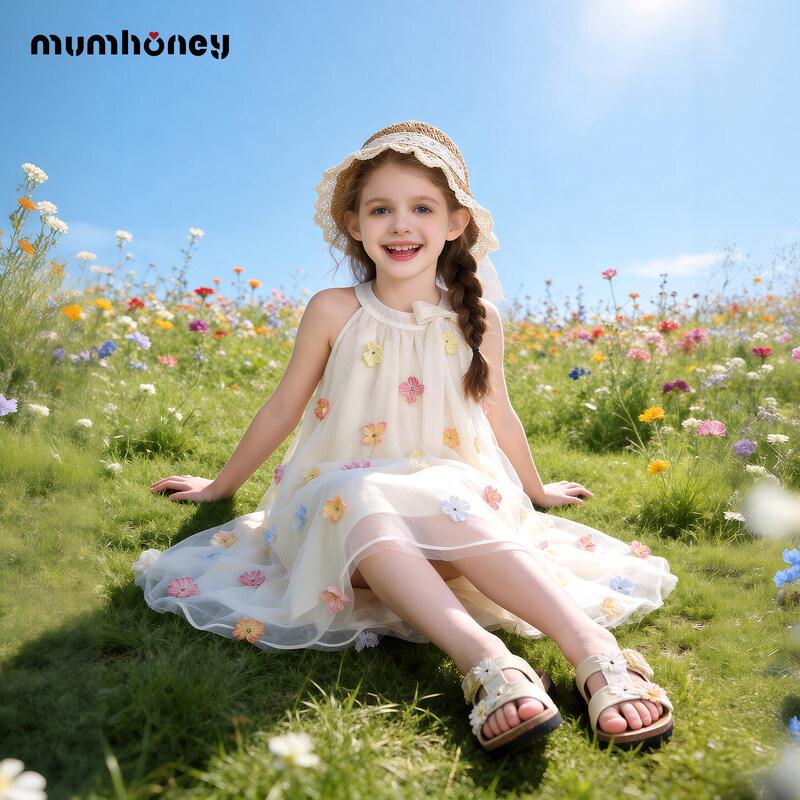 Girls Sweet Mesh Princess Summer Dress 130