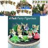 6pc Miniature Fairy Garden Figurines Set Vibrant Multicolored Outdoor Micro Landscape Decor