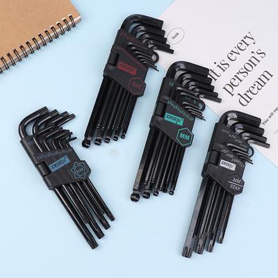 1 Set Alyan Anahtar Seti Alyan Altıgen Anahtar Tornavida Seti Lokmalı Evrensel Tork Uzun Metrik Motosikletler Bisikletler İçin