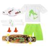 Mini Finger Scooter Set | Mini Finger Skateboard with Pants and Shoes