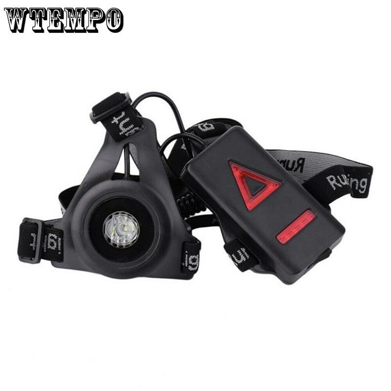 2PCS Outdoor Exercise Lighting Lamp USB Charging Chest Lamp Riding Lamp Mountain Climbing Camping Lamp Night Running Lamp