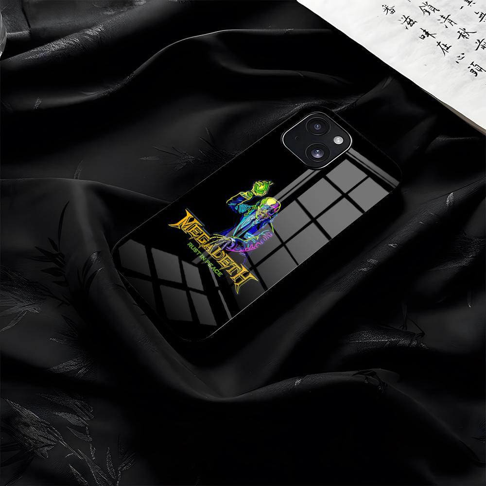 

Rock Band M-M-Megadeth Phone Case For IPhone 17 Pro Max 16 15 14 Pro Max 13 11 Plus Glass Cover iPhone 16 Pro Max
