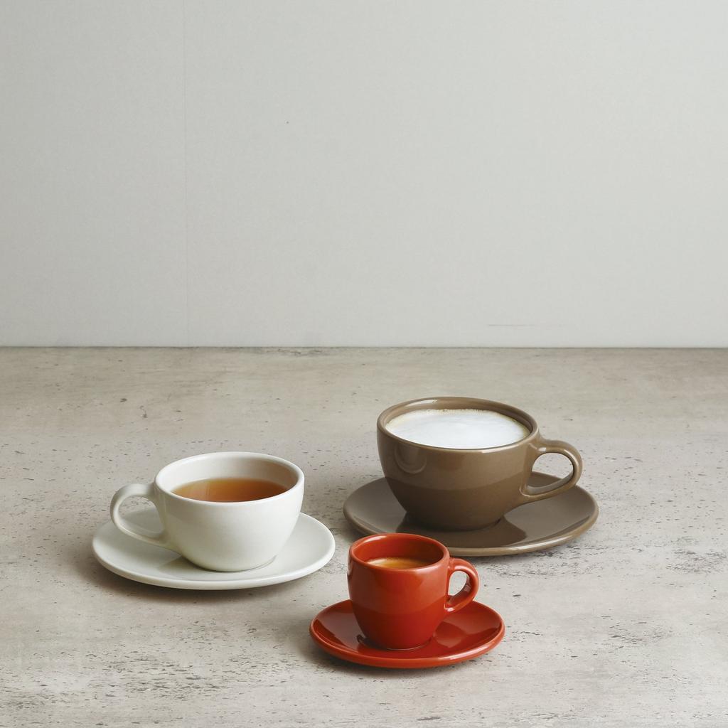 KINTO TOPO Cup & Saucer, 80ml, White, 26545
