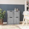 VidaXL 2x Buffets Sideboards Storage Cabinets Bedroom Furniture Interior Sonoma Grey 30x30x70 Cm 817021