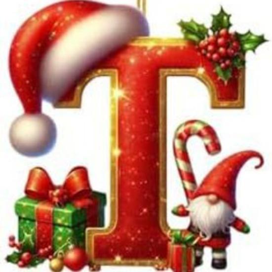 Red Initials Christmas Ornaments 2D Acrylic Personalized Gnomes Monogram Pendant with Santa Hat 26 Letters Christmas Tree Hanging Decoration for Xmas